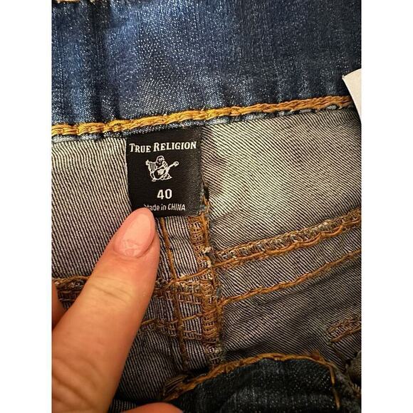 True Religion Geno Super T Jeans 40 x 33 Copper Stitching Relaxed Y2K Vintage - Picture 11 of 12